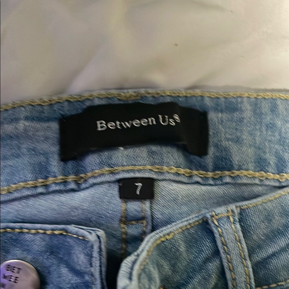 Between Us Blue Denim Jeans with rhinestones size 7, runs small